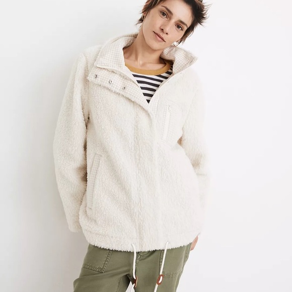 Madewell Jackets & Blazers - FINAL DROP! Madewell Re(sourced) Sherpa Fleece Zip Jacket